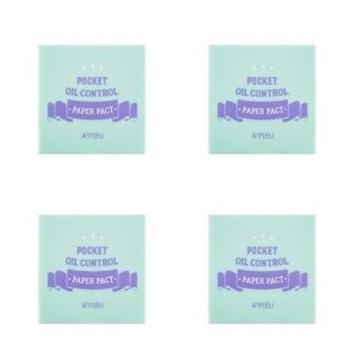 4 X A'Pieu Pocket Oil Control Paper Pact 50 pieces **K-Beauty** NEW IN BOX
