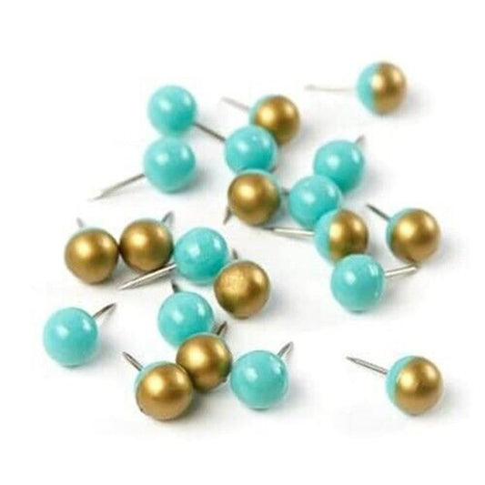 ERIN CONDREN Lagoon Round Metallic Push Pin Set NEW W TAG