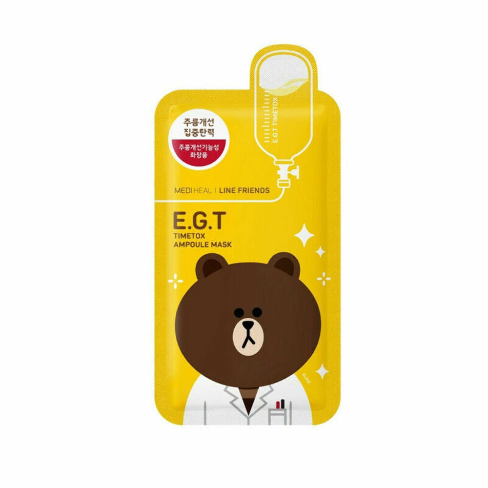 4 X Mediheal Line Friends Ampoule Face Sheet Pack. 4 TYPES **K-Beauty** New