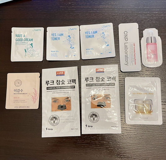 9 x K-Beauty Skin Care samples **Rare** ALL NEW