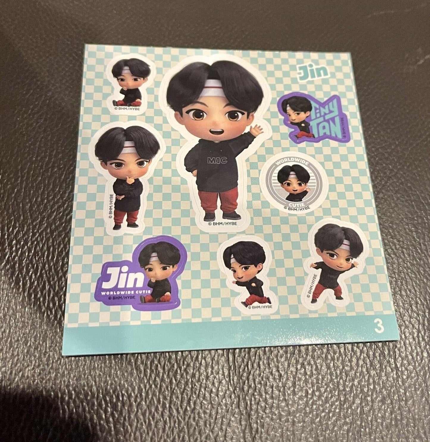Official BTS Tiny Tan sticker set NEW