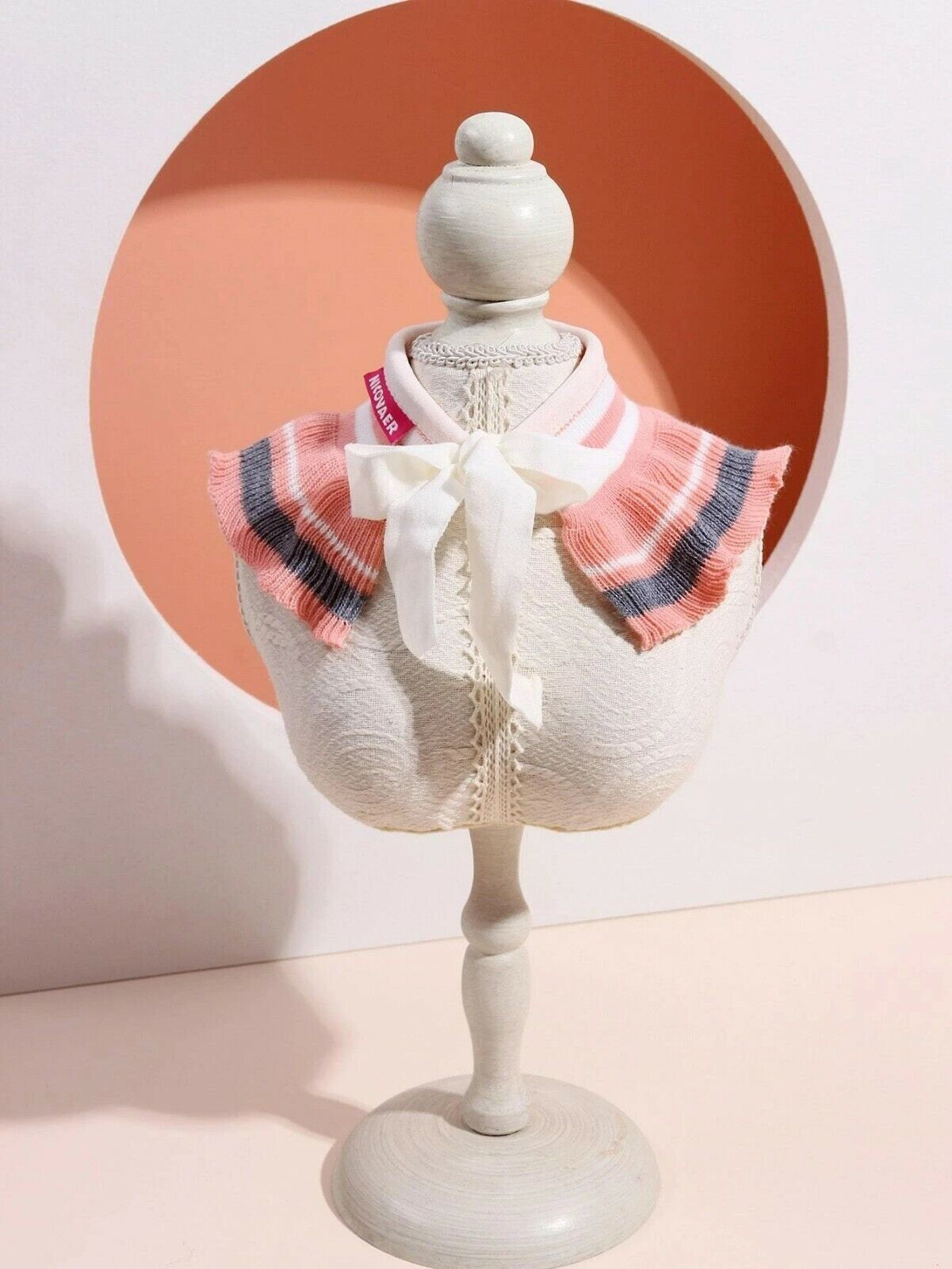 SHEIN Colorblock Ruffle Hem Dog Collar NEW