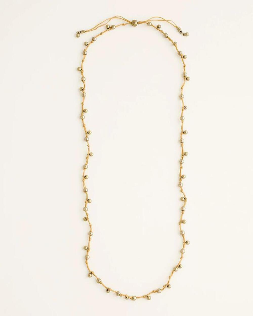 Chico's Yellow Single-strand Beaded Necklace $29.50 NEW W TAG
