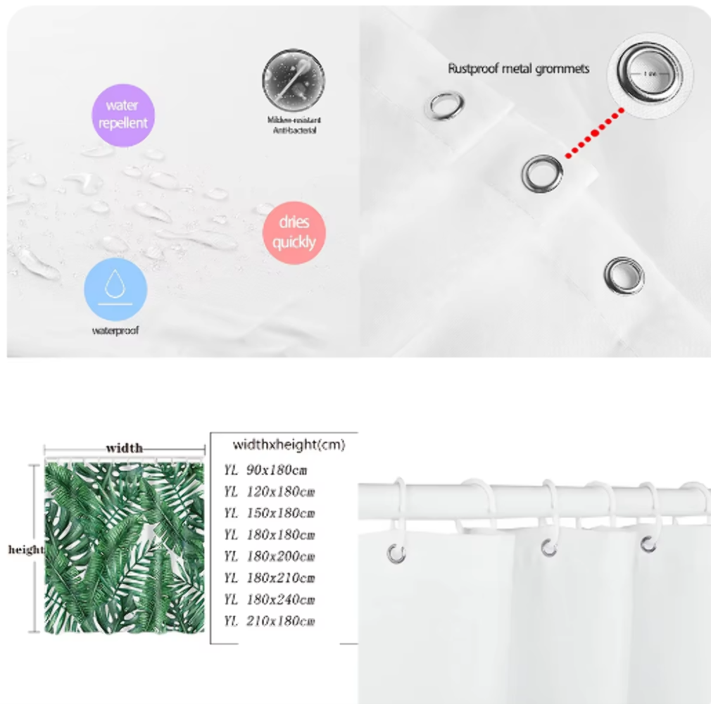 BTS BT21 Splish Splash Shower Curtain NEW W TAG
